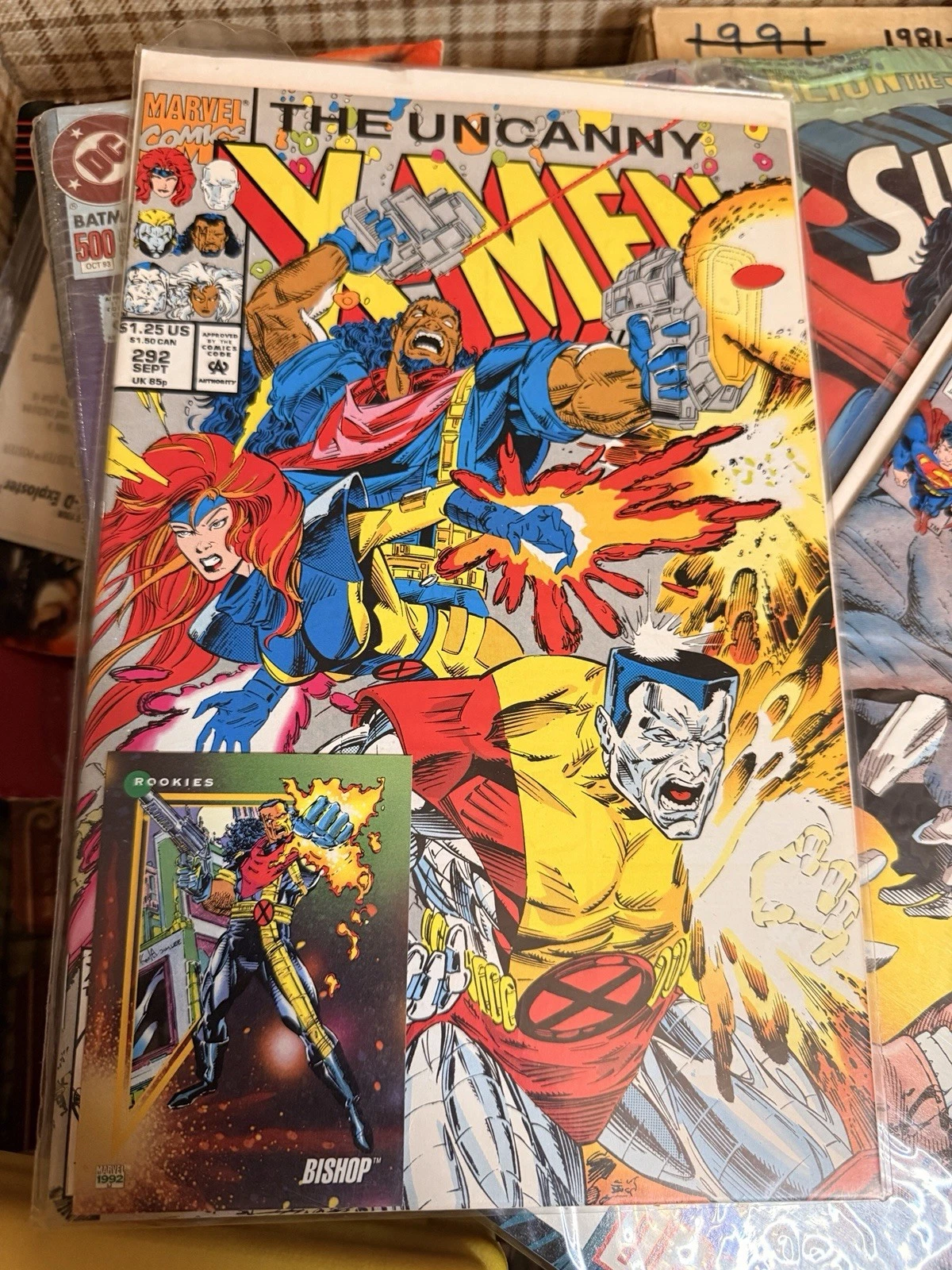 Marvel & DC 90s Comic Lot – Sealed Packs, X-Men #292, Batman #500, Doomsday Era