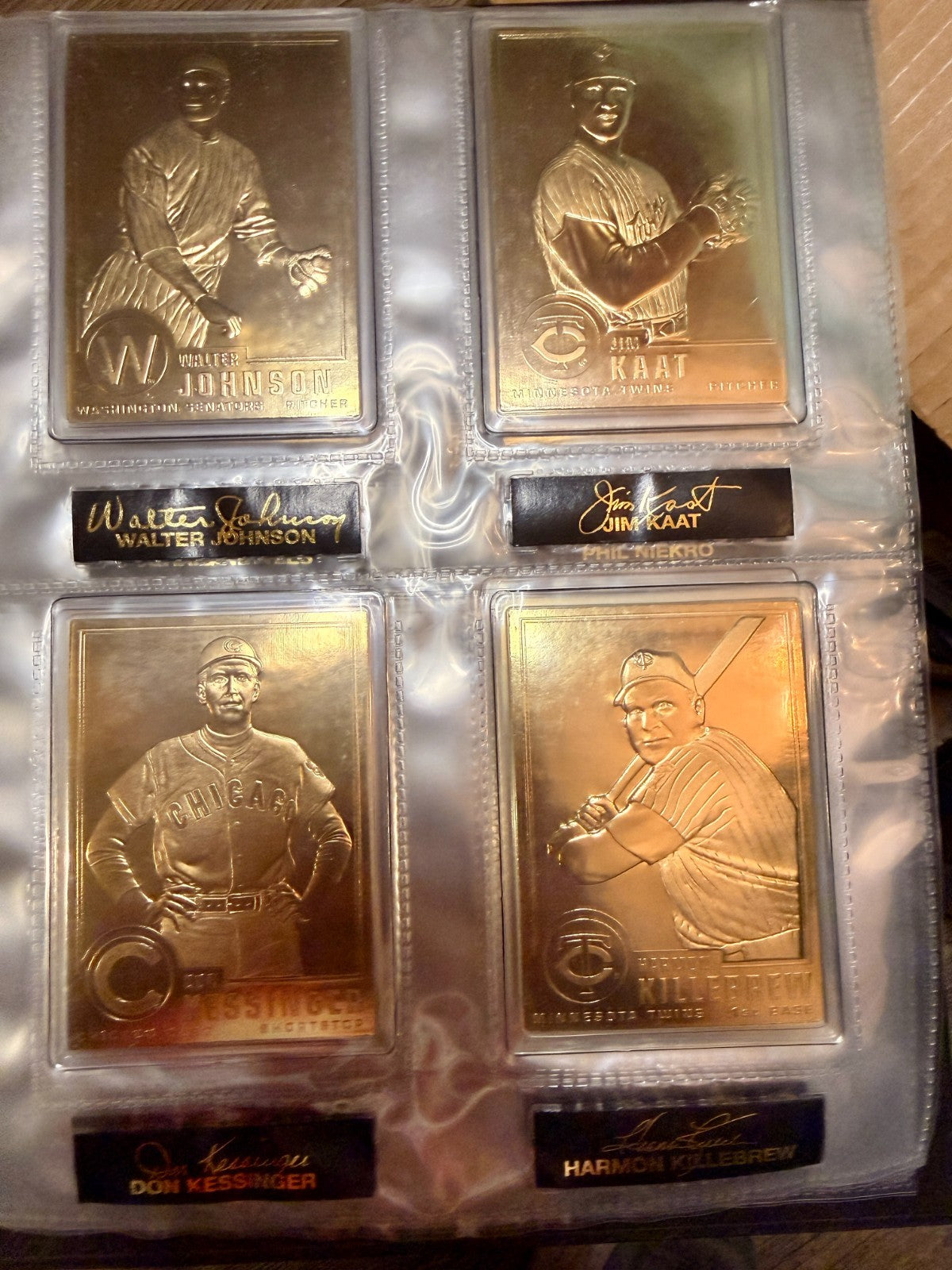 Danbury Mint 22KT Gold Baseball Cards Babe Ruth Ty Cobb HOF Legends Binder13