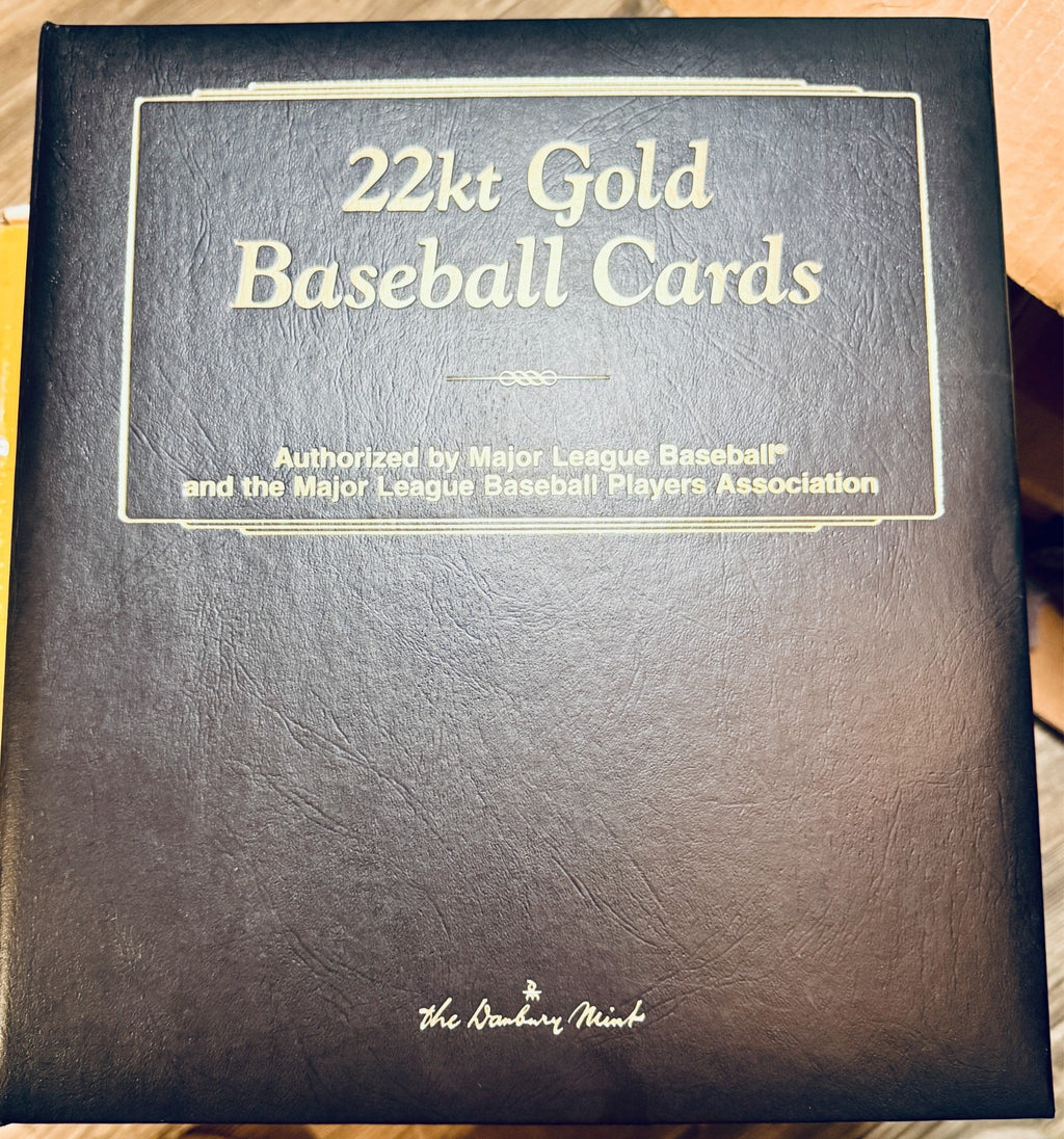 Danbury Mint 22KT Gold Baseball Cards Babe Ruth Ty Cobb HOF Legends Binder1
