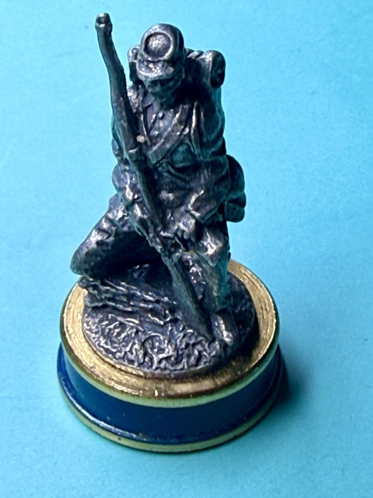 Vintage Lead Pewter Rifleman Soldier Figurine Infantry Military Unmarked2