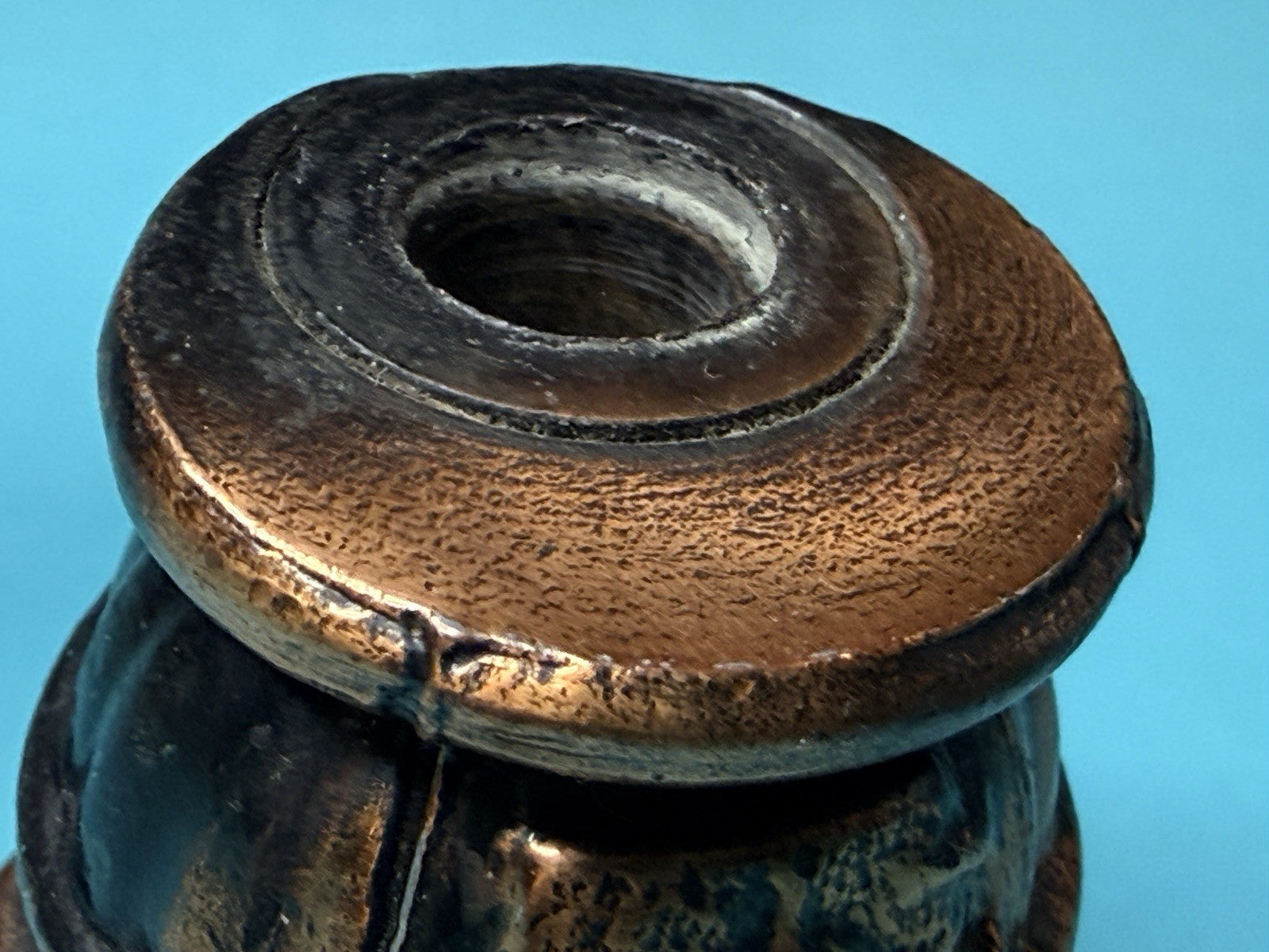 Vintage Table Lighter w/ Weston NY Brass Insert Mid Century Modern Atomic9