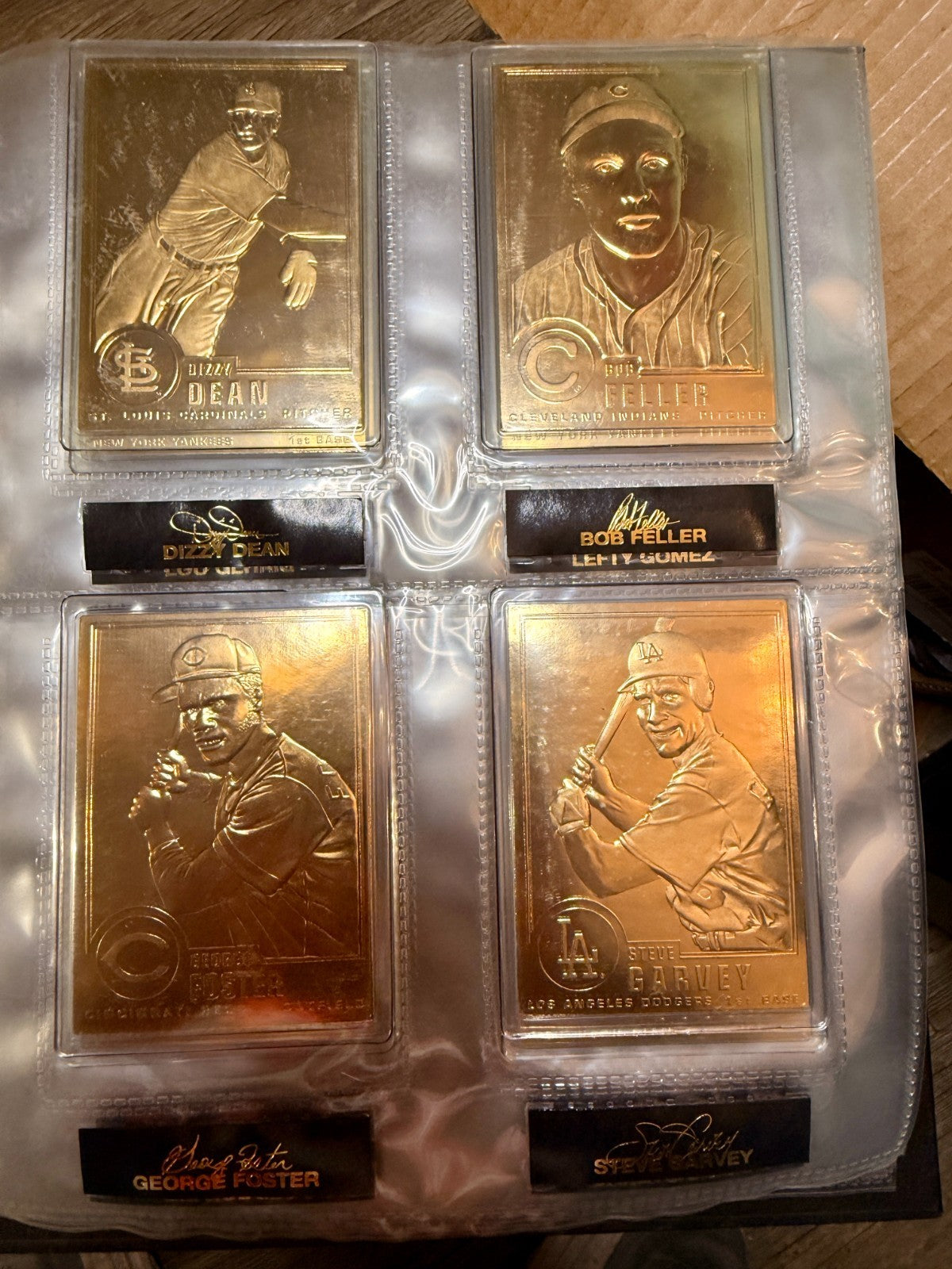 Danbury Mint 22KT Gold Baseball Cards Babe Ruth Ty Cobb HOF Legends Binder9