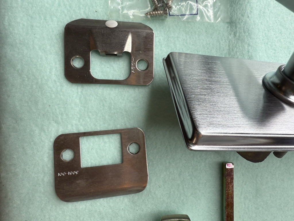 Weiser Lock Modern Kim Entry Handleset Deadbolt Satin Nickel LI7410 TKC New Box5