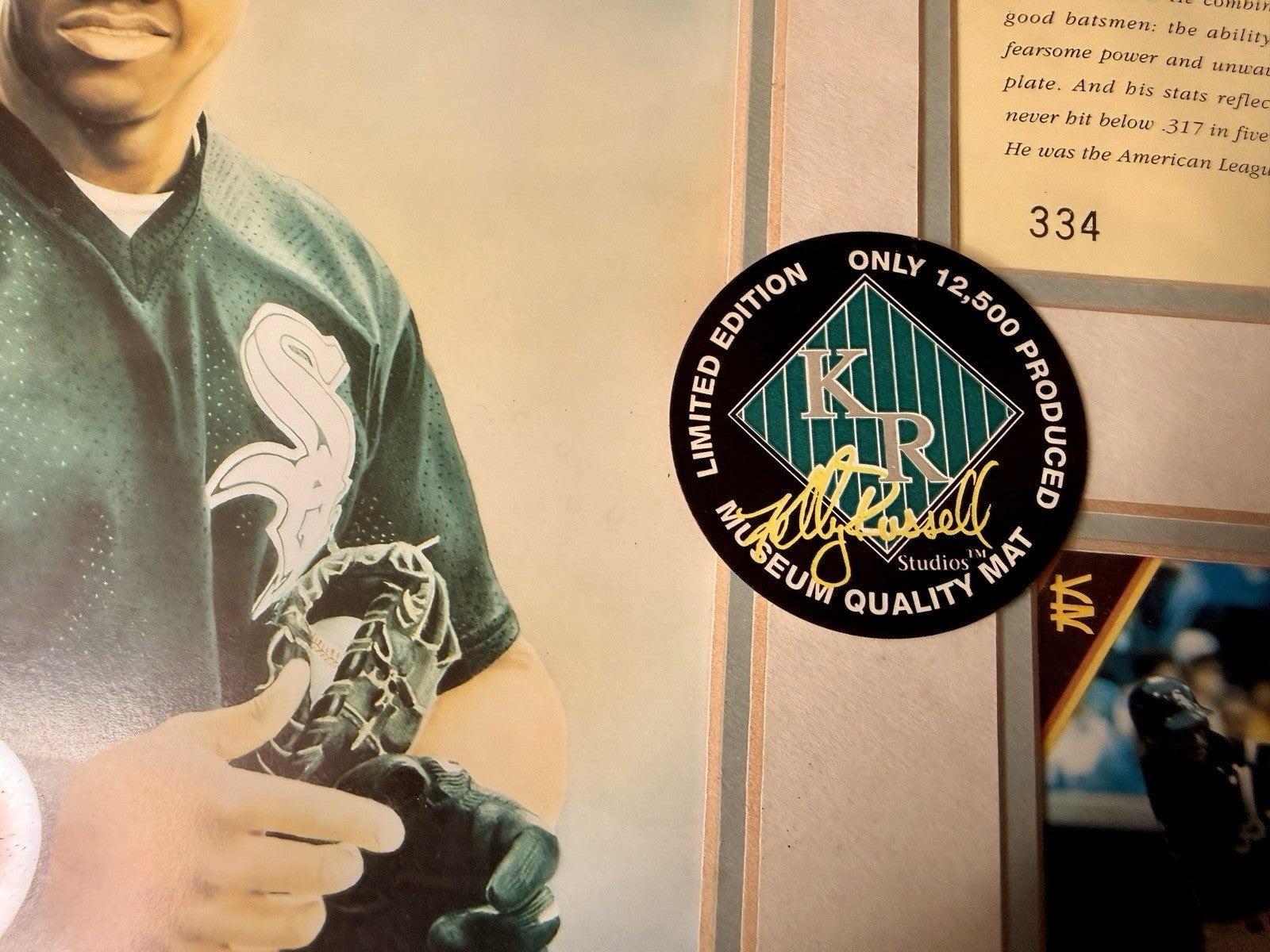 Frank Thomas Limited Edition Framed Lithograph #334 Kelly Russell Studios MLB5