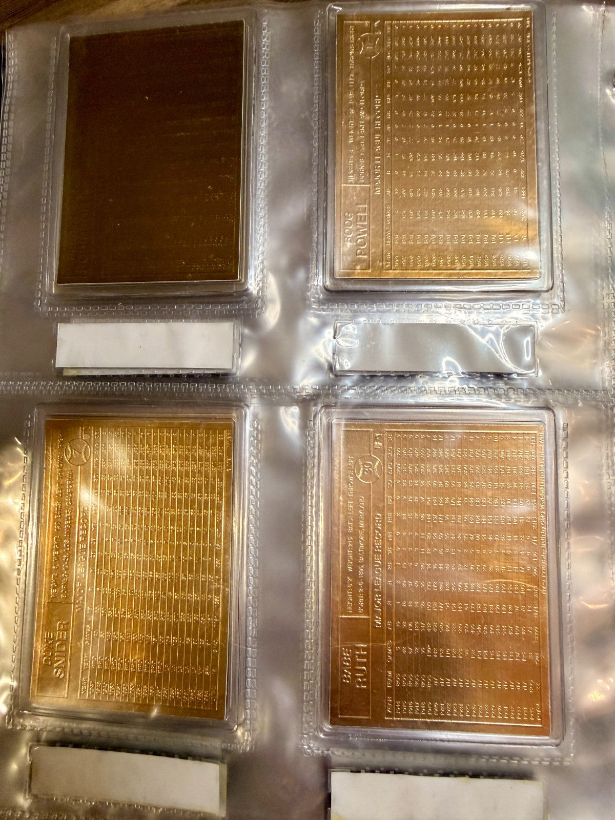 Danbury Mint 22KT Gold Baseball Cards Babe Ruth Ty Cobb HOF Legends Binder20