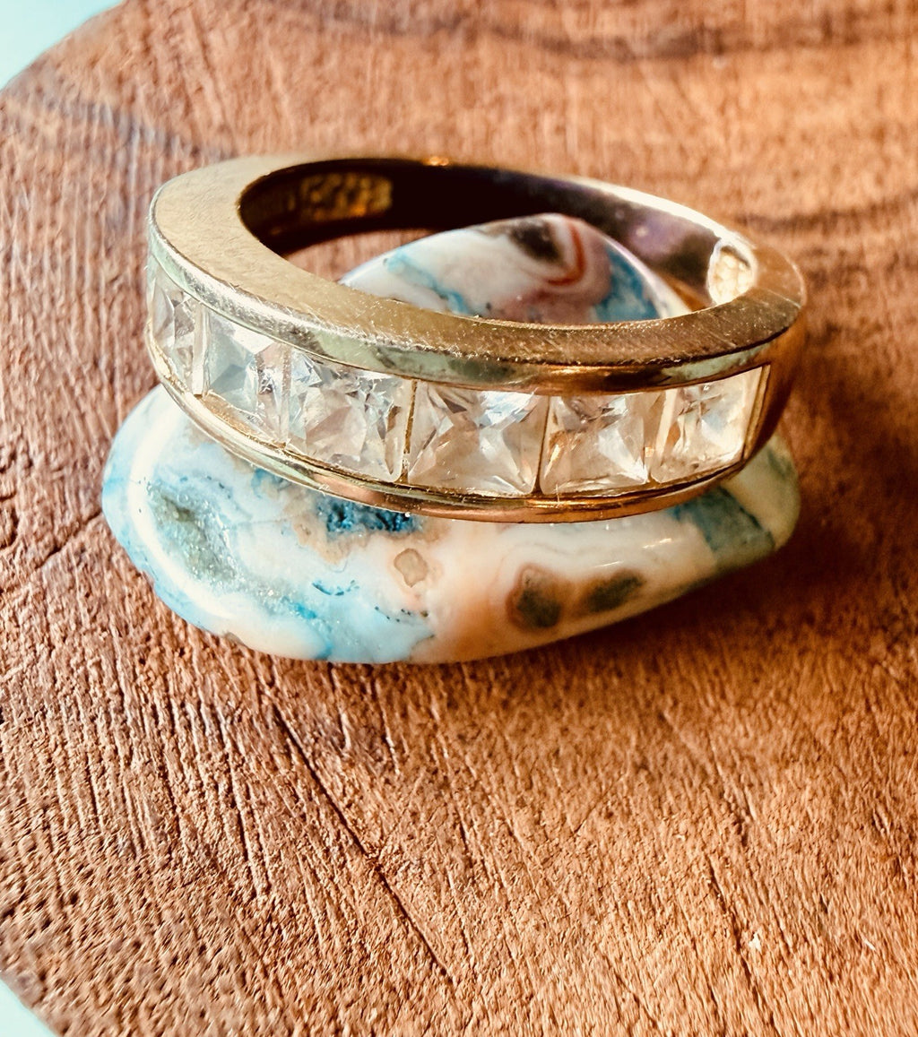 Sterling Silver 925 Princess Cut CZ Beautiful Ring Ready for Your Finger Size 714