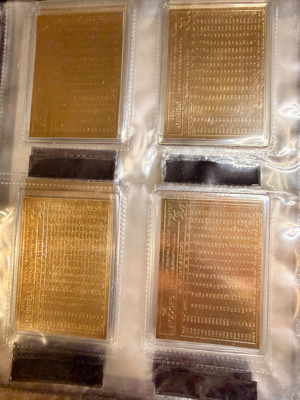 Danbury Mint 22KT Gold Baseball Cards Babe Ruth Ty Cobb HOF Legends Binder12