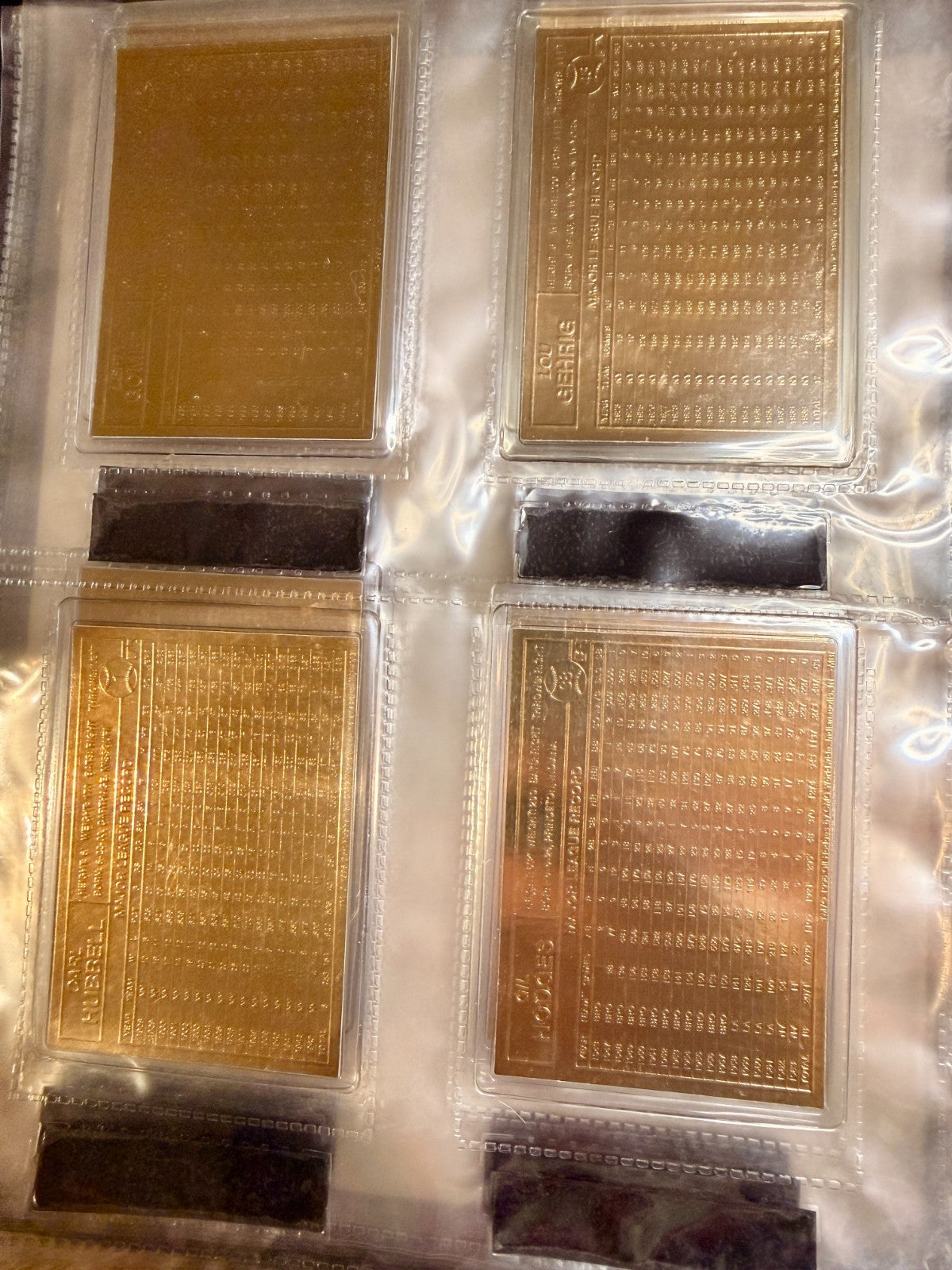 Danbury Mint 22KT Gold Baseball Cards Babe Ruth Ty Cobb HOF Legends Binder12