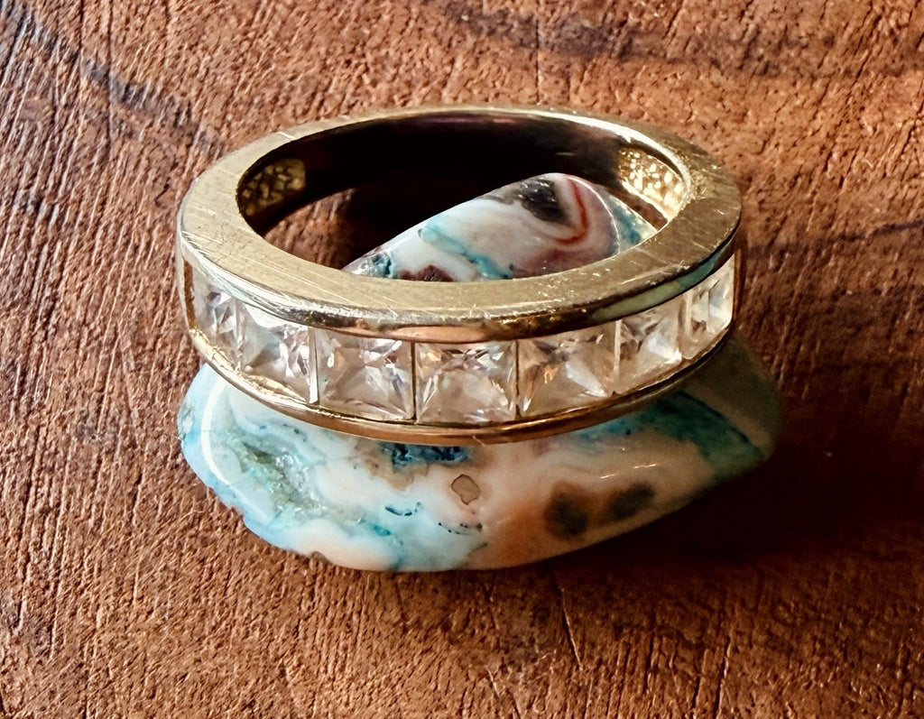 Sterling Silver 925 Princess Cut CZ Beautiful Ring Ready for Your Finger Size 70