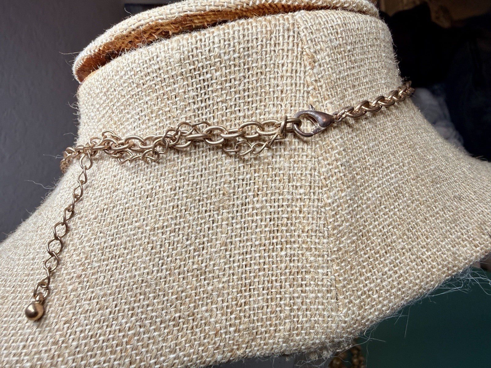 Vintage Cobalt Blue Cabochon Statement Necklace6