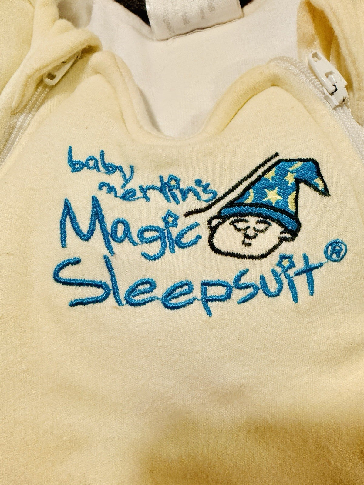 Baby Merlin’s Magic Sleepsuit Small 3–6 Months Cream Cotton Sleep Sack4