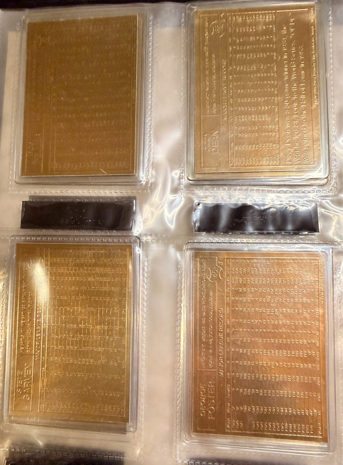 Danbury Mint 22KT Gold Baseball Cards Babe Ruth Ty Cobb HOF Legends Binder10