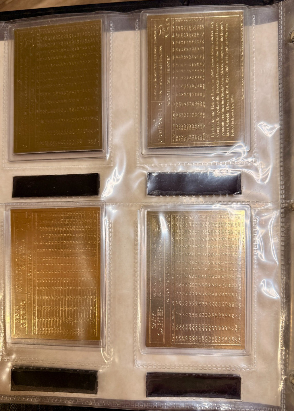 Danbury Mint 22KT Gold Baseball Cards Babe Ruth Ty Cobb HOF Legends Binder6