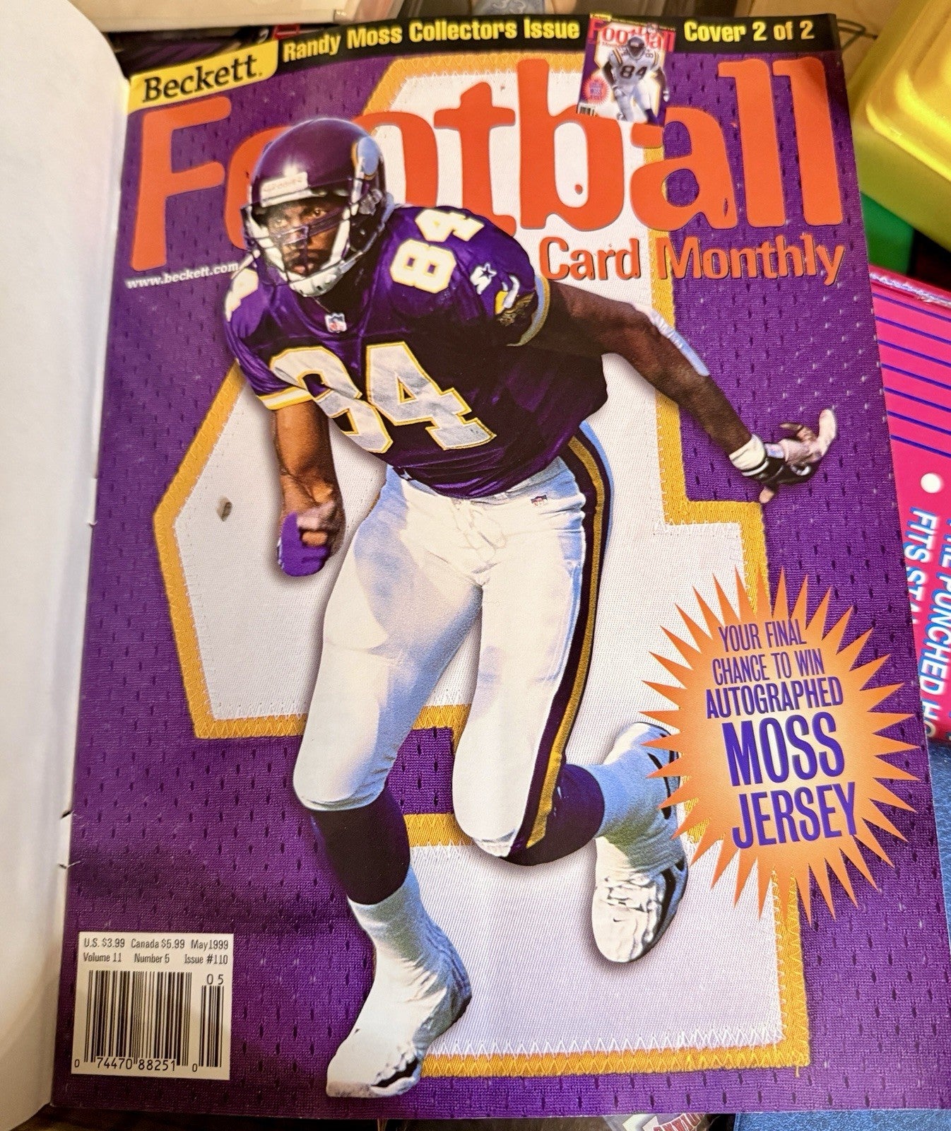 5 Beckett Sports Magazines Lot Elway Sanders Moss McGwire 1998–19991