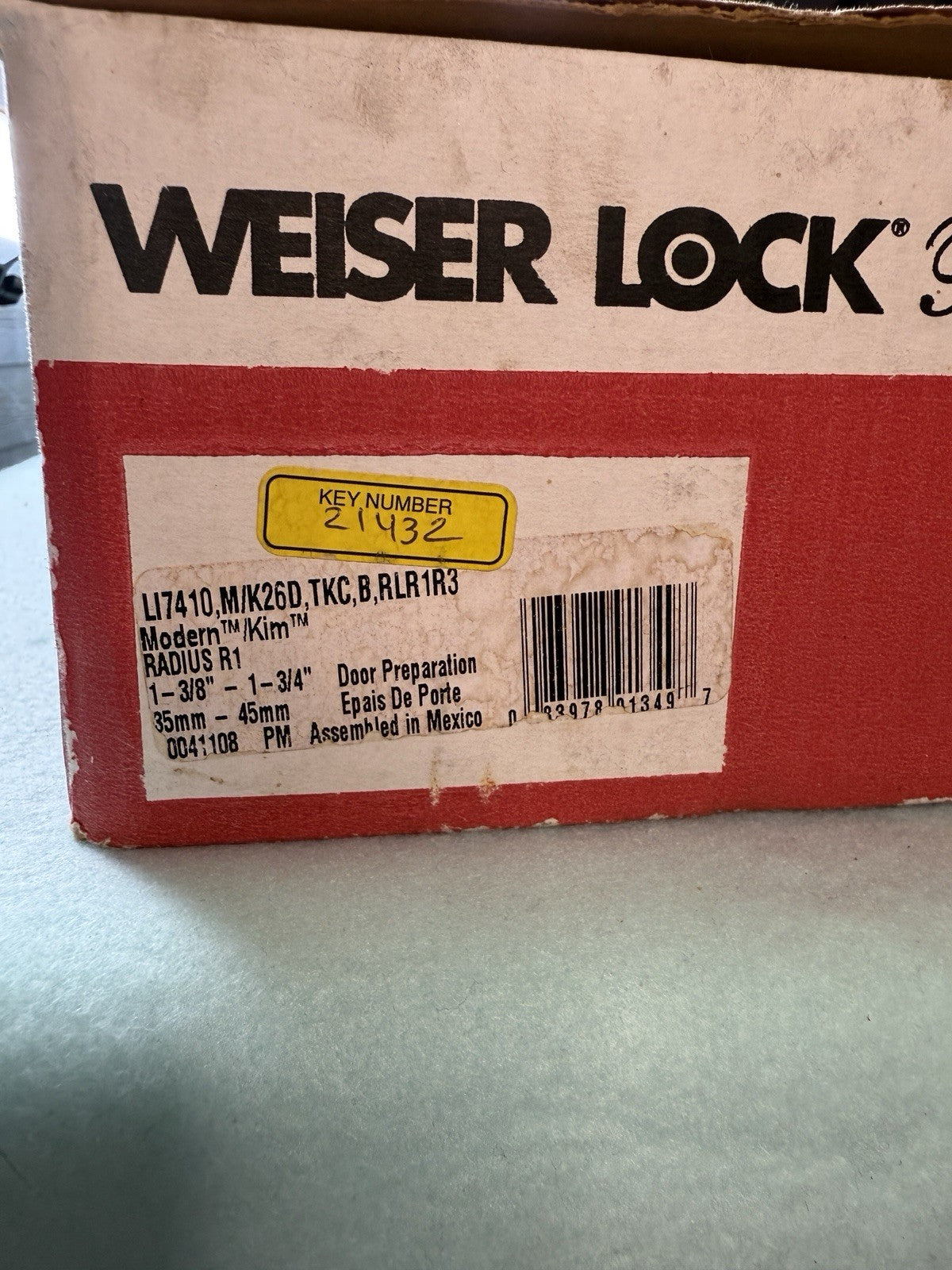Weiser Lock Modern Kim Entry Handleset Deadbolt Satin Nickel LI7410 TKC New Box12