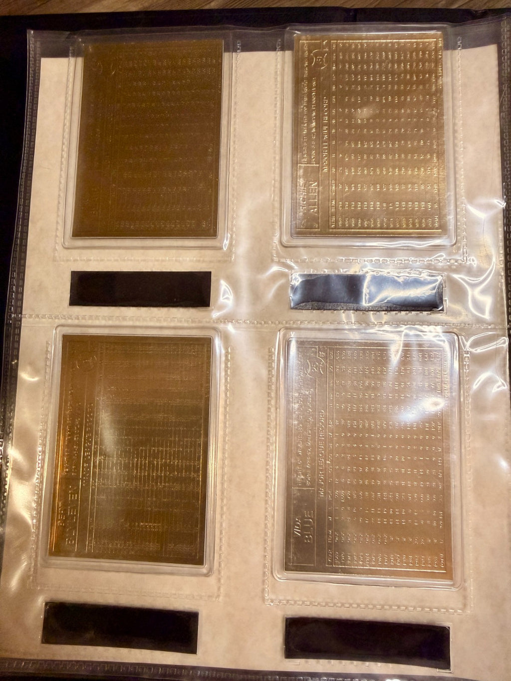 Danbury Mint 22KT Gold Baseball Cards Babe Ruth Ty Cobb HOF Legends Binder4