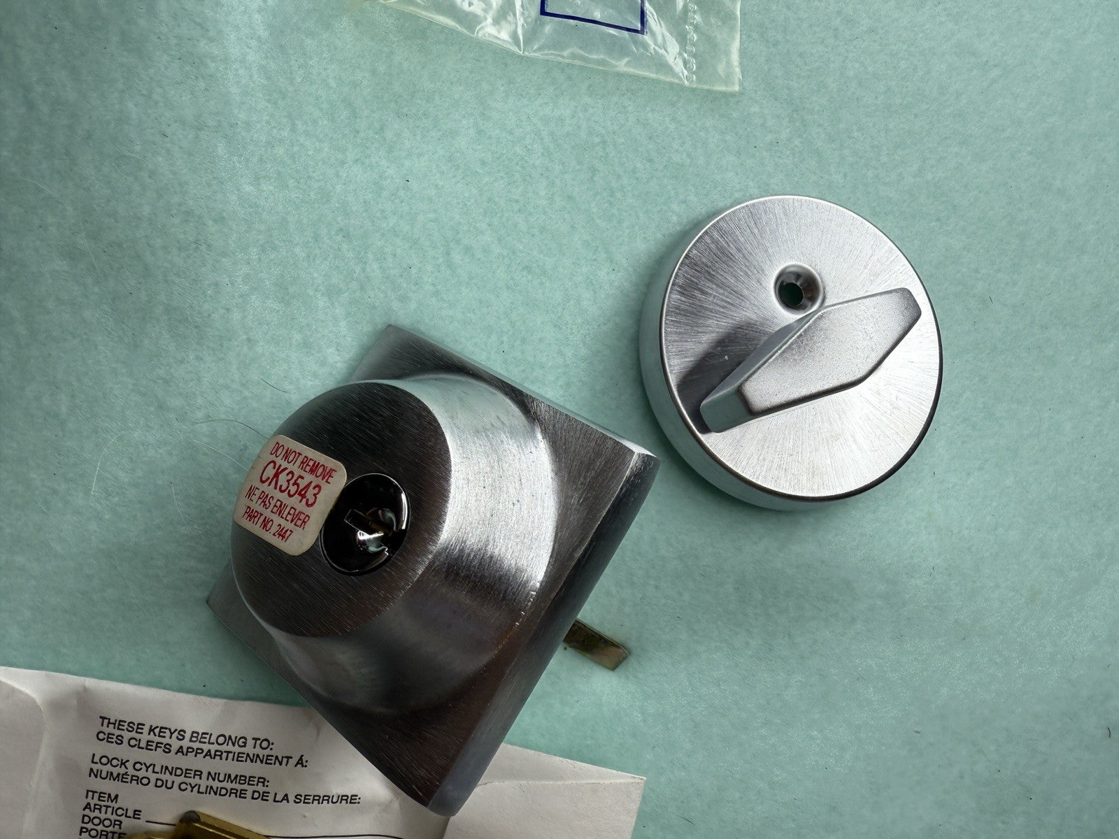 Weiser Lock Modern Kim Entry Handleset Deadbolt Satin Nickel LI7410 TKC New Box9