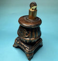 Vintage Table Lighter w/ Weston NY Brass Insert Mid Century Modern Atomic0