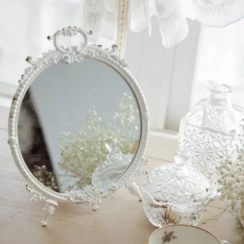 ROUND PEWTER MIRROR2