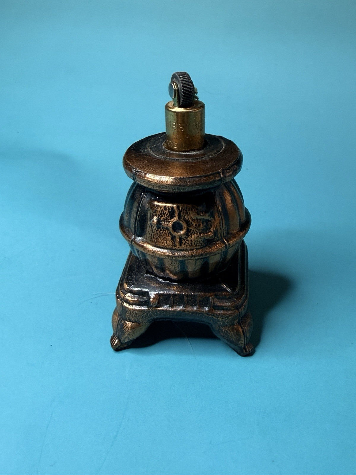 Vintage Table Lighter w/ Weston NY Brass Insert Mid Century Modern Atomic11