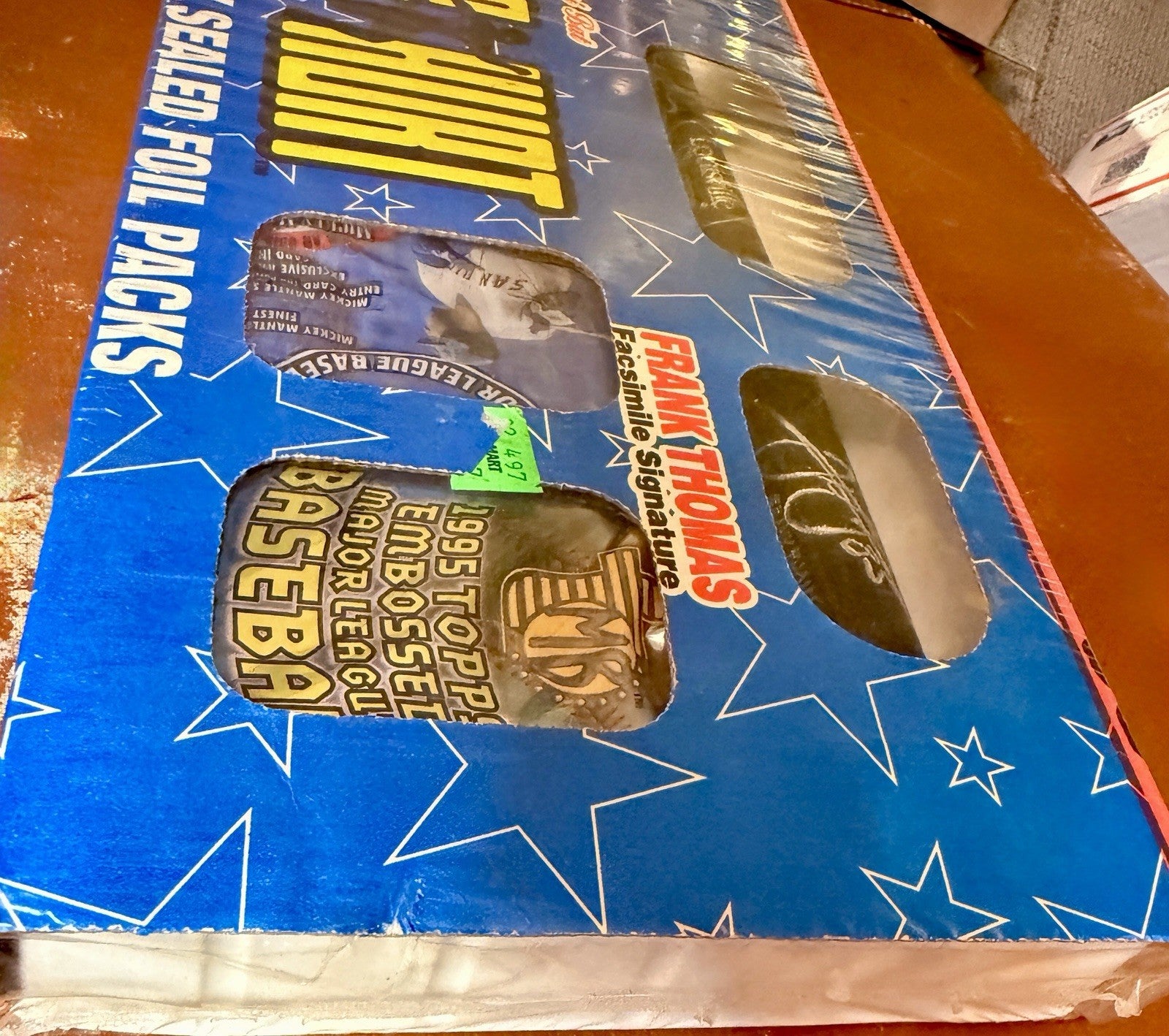 1996 Big Hurt Frank Thomas Louisville Slugger Mini Bat Card Box Sealed Packs8