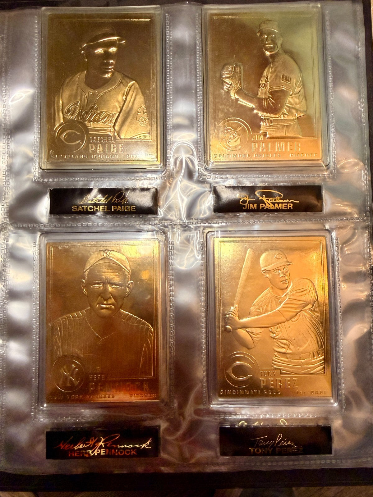 Danbury Mint 22KT Gold Baseball Cards Babe Ruth Ty Cobb HOF Legends Binder17