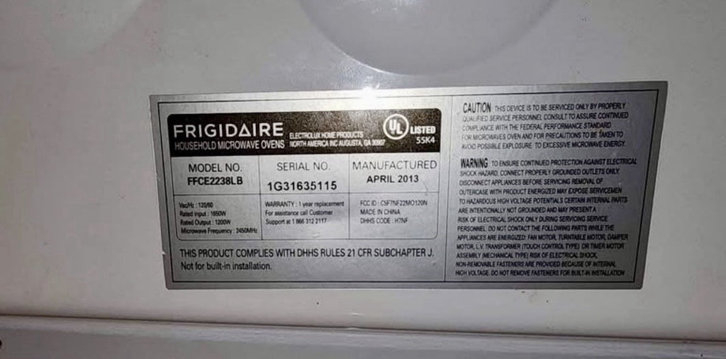 Frigidaire 2.2 Cu Ft Countertop Microwave FFCE2238LB 1200W Black Sensor Cook 3