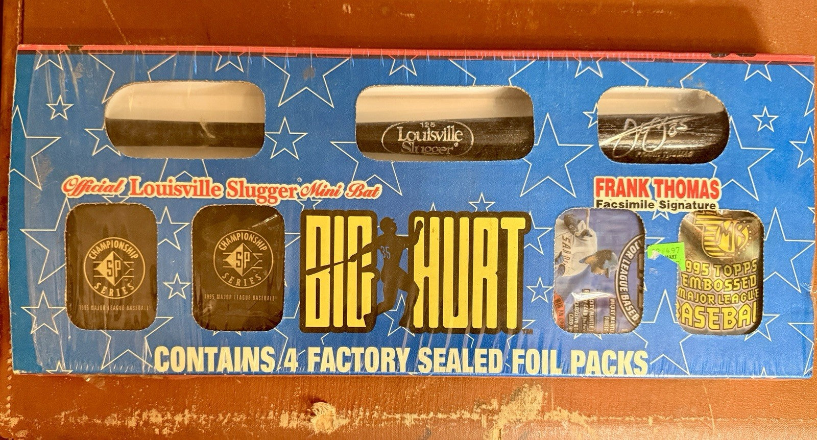 1996 Big Hurt Frank Thomas Louisville Slugger Mini Bat Card Box Sealed Packs13