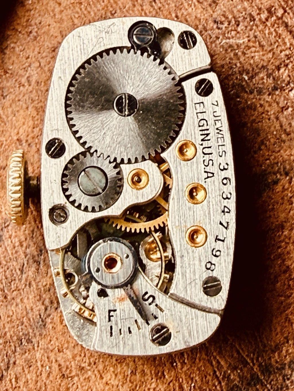 Elgin Art Deco Watch – 7J Manual Wind – Keystone 10K Gold Filled Case – Parts/Repair