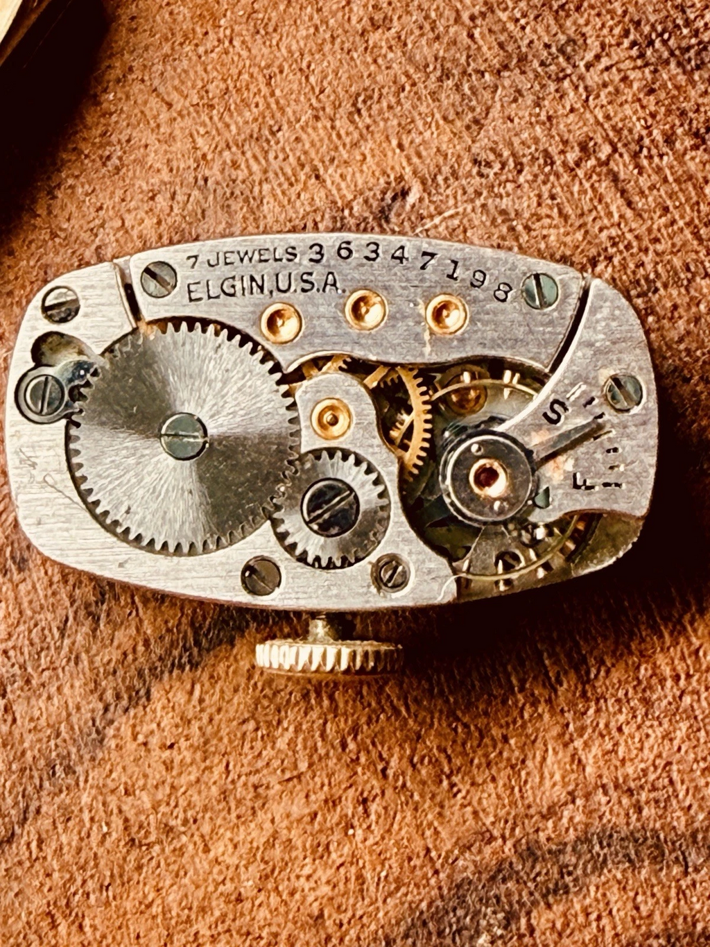Elgin Art Deco Watch – 7J Manual Wind – Keystone 10K Gold Filled Case – Parts/Repair