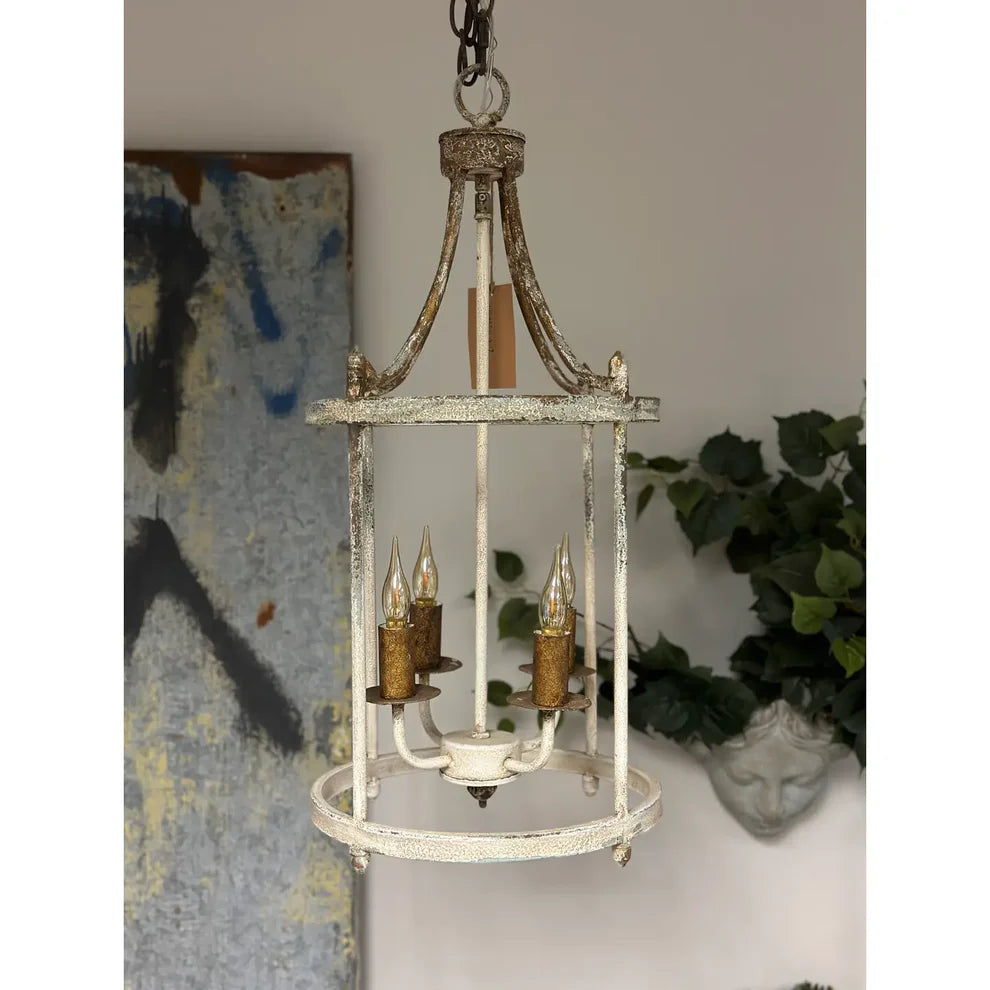 Rustic Iron Dining Table Lamp, Candle Look Accent Light
