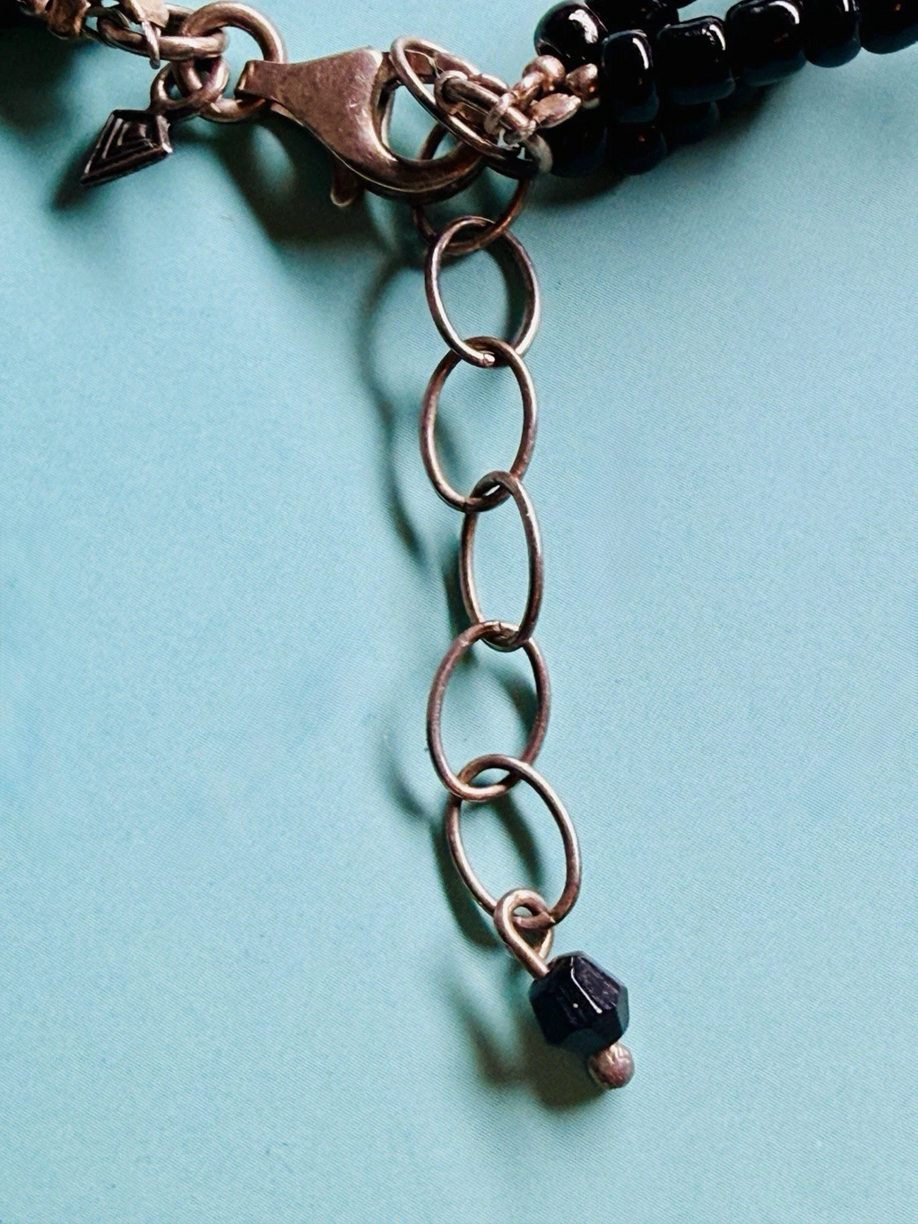 Antique Jet Necklace – Triple Strand | 925 Sterling Silver | Victorian Era Mourning Jewelry