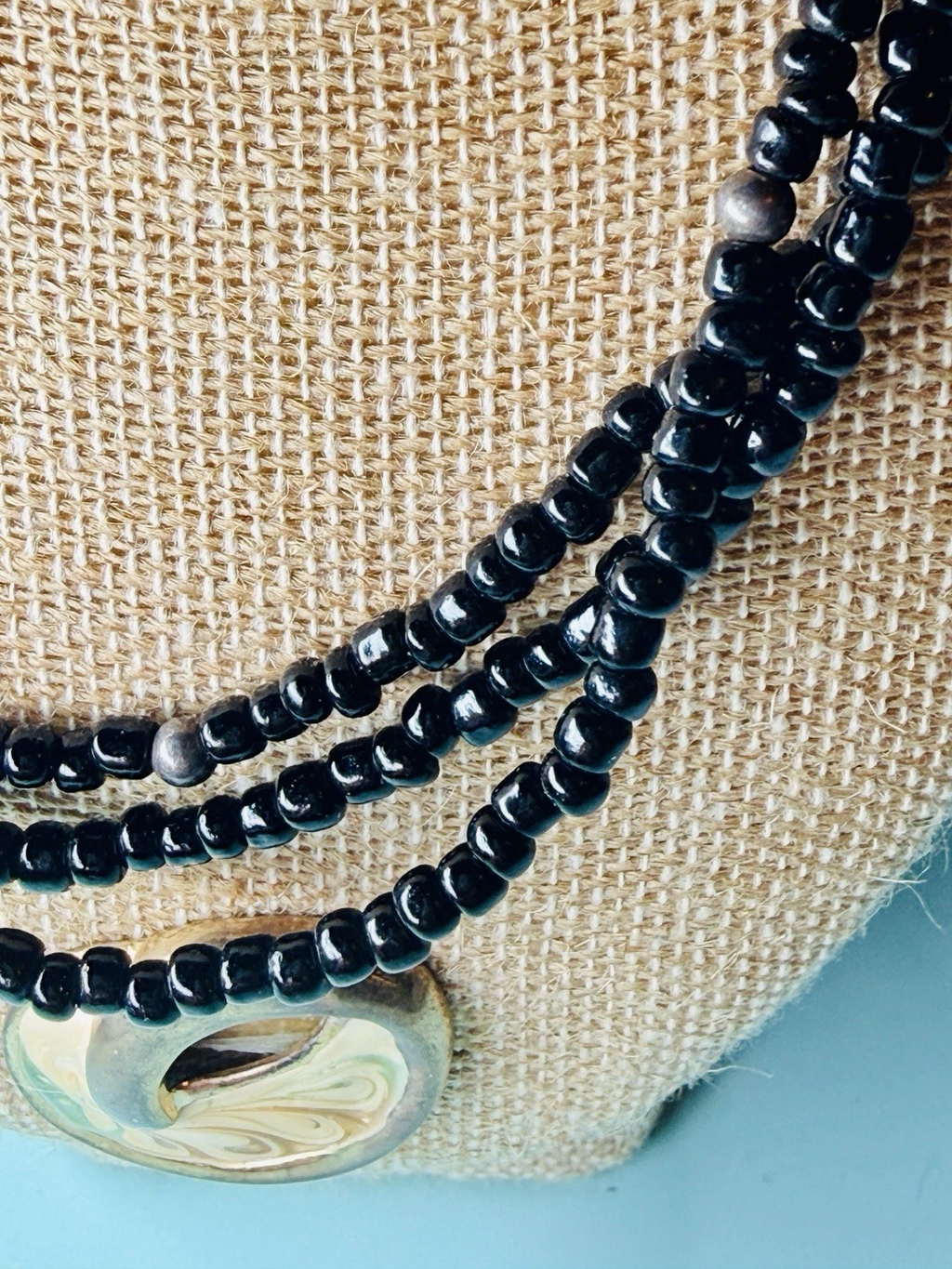 Antique Jet Necklace – Triple Strand | 925 Sterling Silver | Victorian Era Mourning Jewelry