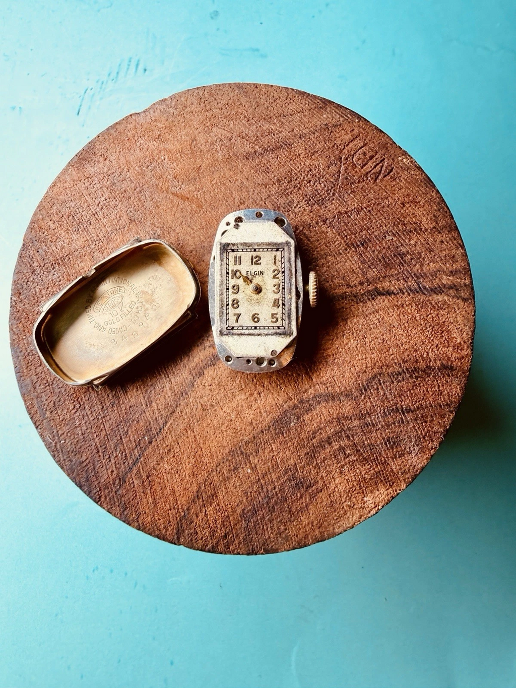 Elgin Art Deco Watch – 7J Manual Wind – Keystone 10K Gold Filled Case – Parts/Repair