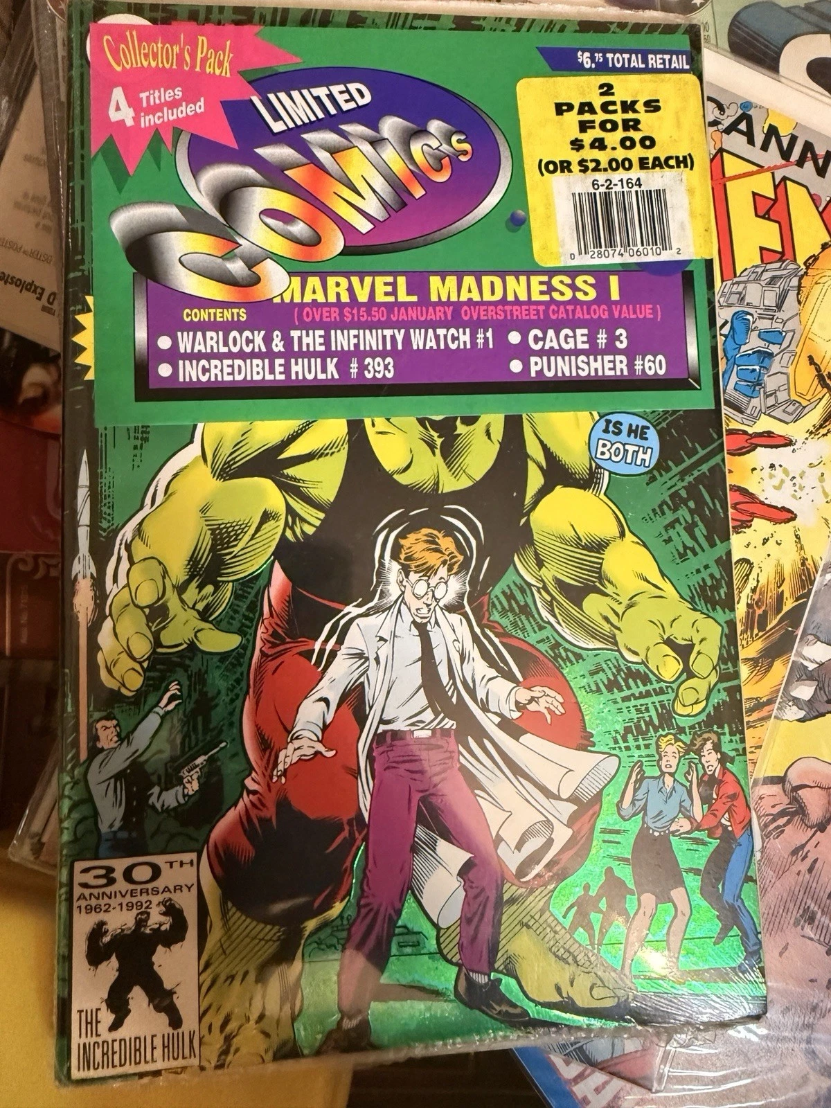 Marvel & DC 90s Comic Lot – Sealed Packs, X-Men #292, Batman #500, Doomsday Era