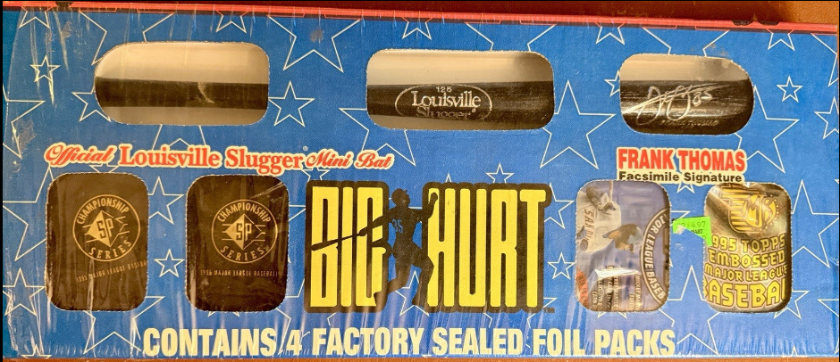 1996 Frank Thomas “Big Hurt” Louisville Slugger Mini Bat Card Box – Sealed Packs