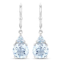 Ocean Fire Drop Earrings – Blue Topaz & Baby Swiss Topaz in Sterling Silver