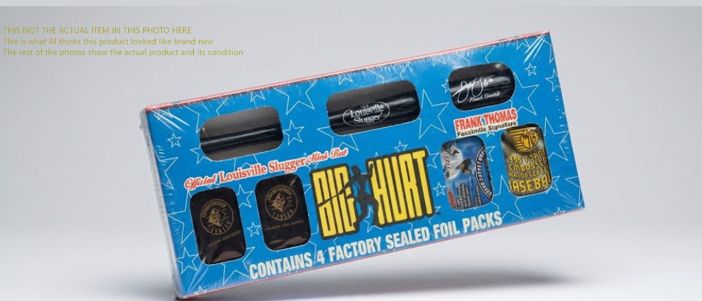1996 Frank Thomas “Big Hurt” Louisville Slugger Mini Bat Card Box – Sealed Packs
