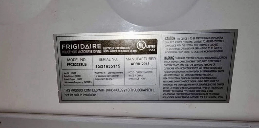 Frigidaire 2.2 Cu Ft Countertop Microwave FFCE2238LB | 1200W | Black | Sensor Cook