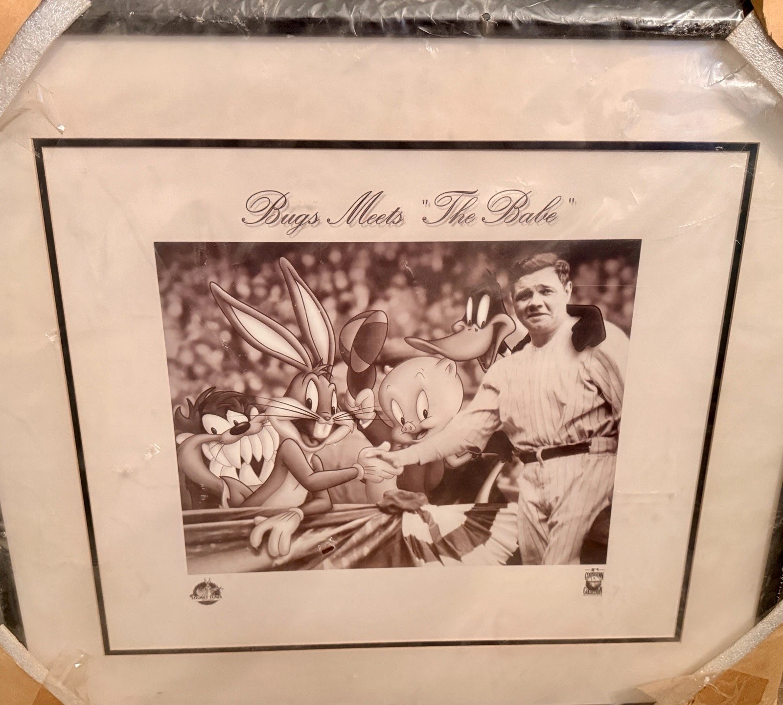 Bugs Meets “The Babe” – Framed Looney Tunes x Cooperstown Collection Limited Edition Print