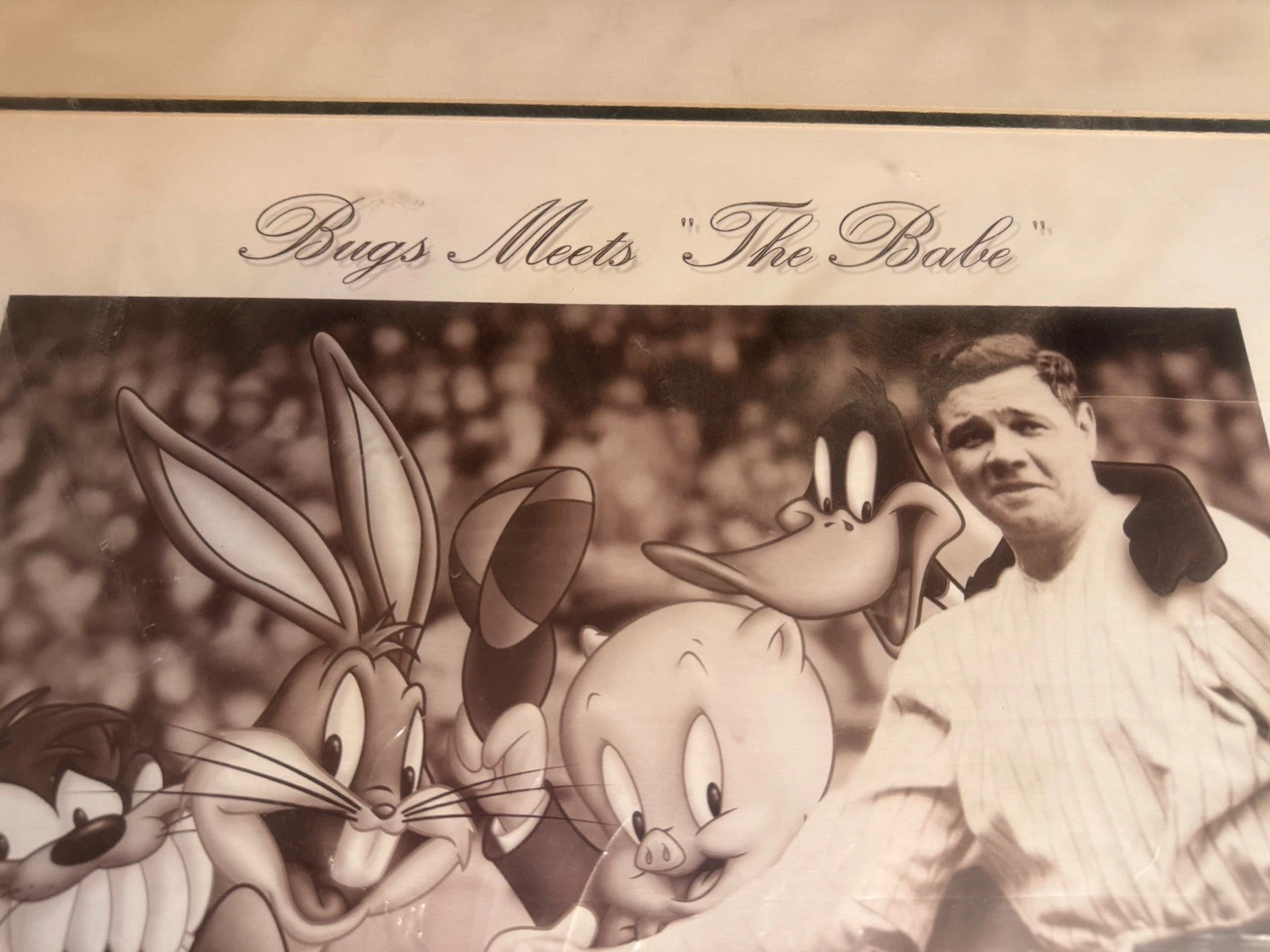 Bugs Meets “The Babe” – Framed Looney Tunes x Cooperstown Collection Limited Edition Print